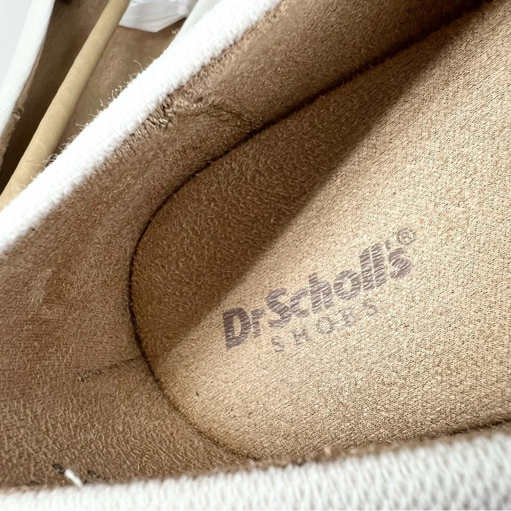 Dr. Scholl's Sunray Espadrilles Slip On White Canvas Size 8.5M